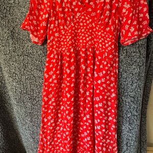 French Connection Red Floral Dress